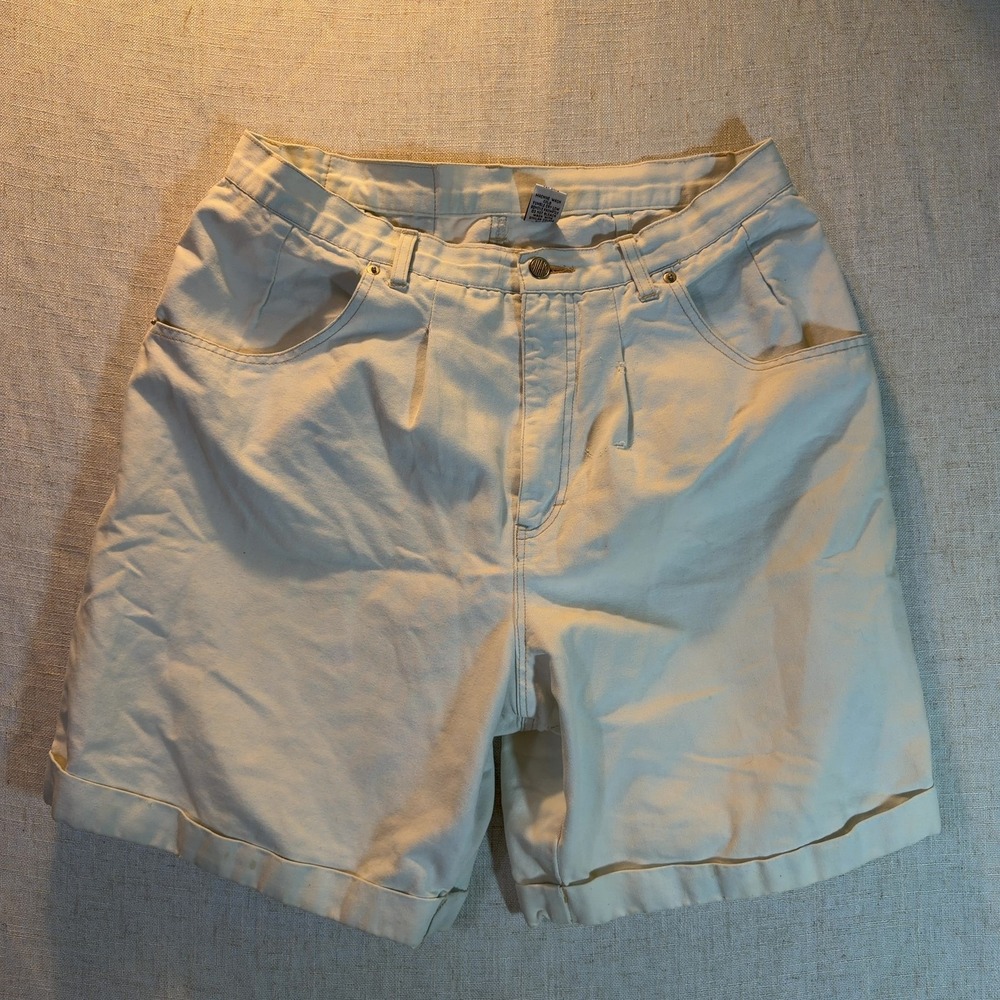 Gitano Express High-Rise Pleated Chino Shorts Light Blue Women's Plus Size 20W
